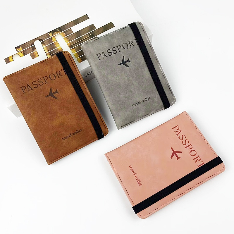 Leather Passport Holder & Luggage Tag Set PU