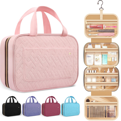 Travel Toiletry Bag for Women with Hanging Hook