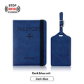 Leather Passport Holder & Luggage Tag Set PU